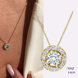 תליון midi halo בזהב צהוב