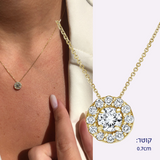 תליון mini halo בזהב צהוב