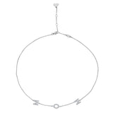 שרשרת 3 אותיות משובצות יהלומים