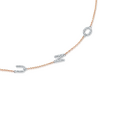 שרשרת 3 אותיות משובצות יהלומים