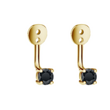 תוסף עגילי יהלומים שחורים צמודים קופידון