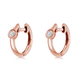 עגילי חישוק עם יהלומים שרי