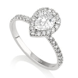 טבעת אירוסין טיפה -0.70 קראט