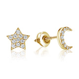 עגילי make a wish זהב צהוב