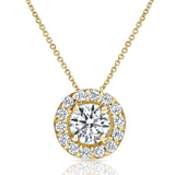 תליון large halo בזהב צהוב