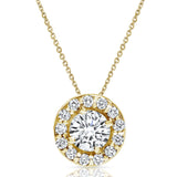 תליון midi halo בזהב צהוב