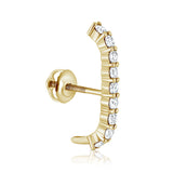 עגיל יהלומים לנה (בודד) זהב צהוב