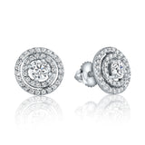 עגילי יהלומים צמודים הלנה