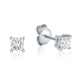 עגילי יהלומים פרינסס