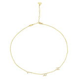 שרשרת 3 אותיות משובצות יהלומים