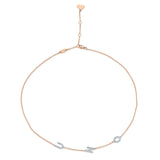 שרשרת 3 אותיות משובצות יהלומים