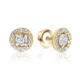 עגילי large halo זהב צהוב