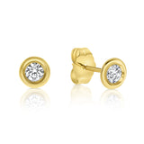 עגילי chablis זהב צהוב