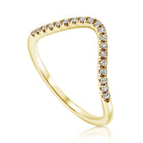 טבעת יהלומים קשת זהב צהוב