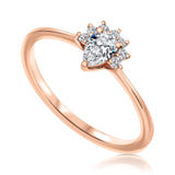 crown diamond ring rose gold