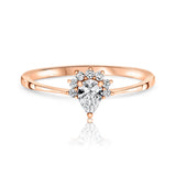 crown diamond ring rose gold