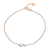 צמיד אות יהלומים