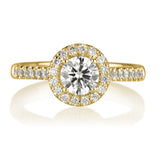 טבעת אירוסין רובין זהב צהוב