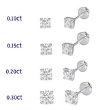 white gold studs 14K