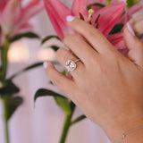 טבעת GemGlam מורגנייט ורודה