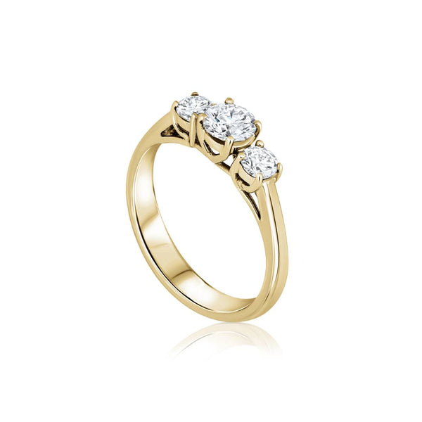 טבעת יהלומים לורין זהב צהובֿ