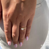 GIA טבעת אירוסין עדי 0.50  קראט זהב לבן