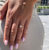 GIA טבעת אירוסין עדי 0.50  קראט זהב לבן