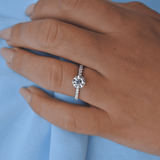 טבעת אירוסין צ׳לסי 0.71 קראט - זהב לבן
