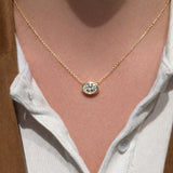 Modern Chablis תליון יהלום GIA - אובל