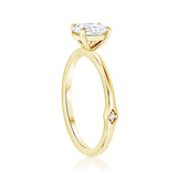 טבעת לונה 1 קראט - זהב צהוב