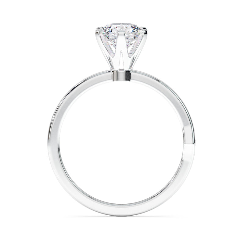 טבעת אירוסין כרמן 1 קראט - זהב לבן