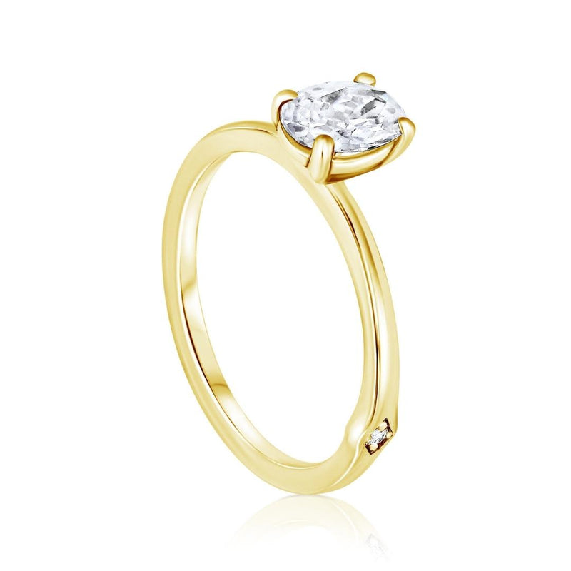 טבעת לונה 1 קראט - זהב צהוב