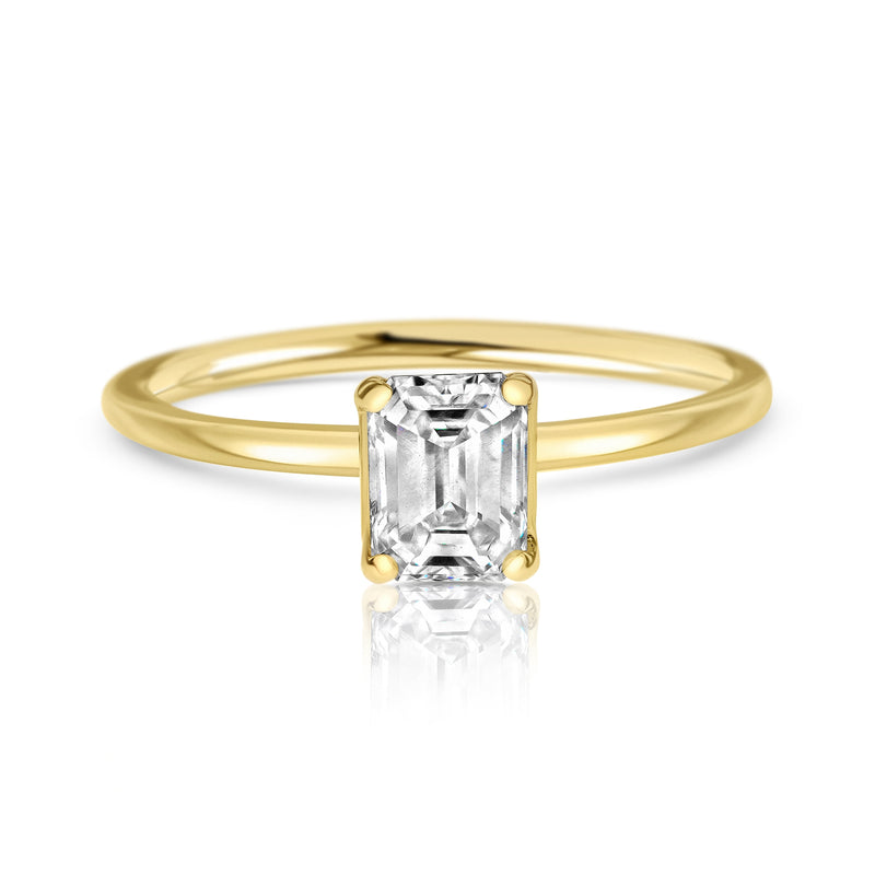 טבעת אירוסין טוני יהלום בצורת אמרלד