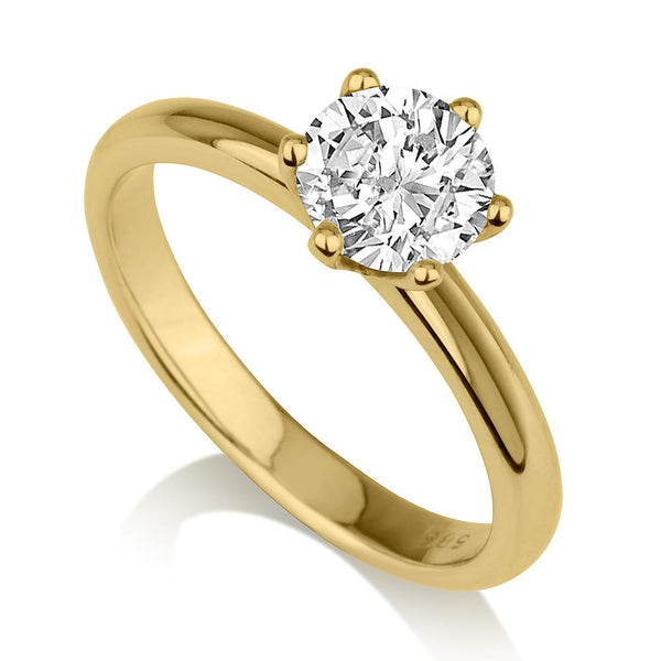 טבעת אירוסין קיילי 0.70 קראט זהב צהוב