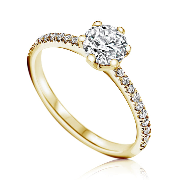 טבעת אירוסין הלני זהב צהוב