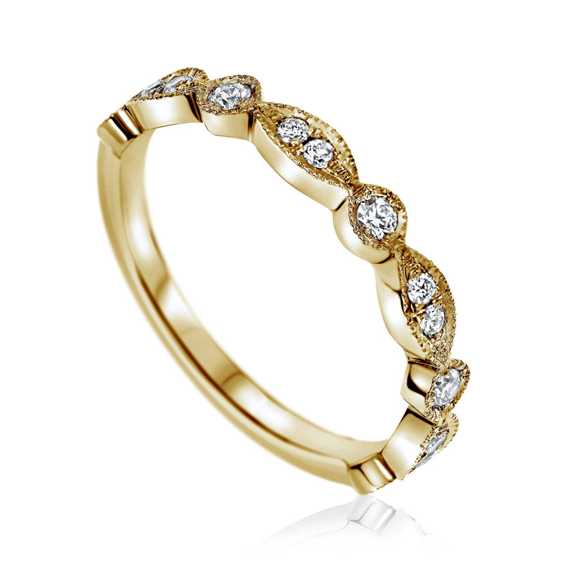 טבעת יהלומים אמילי זהב צהוב