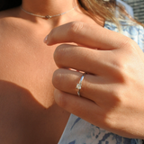 טבעת אירוסין אן זהב לבן