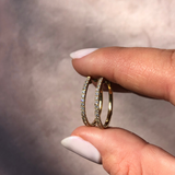 Pave Diamonds Hoops in Yellow Gold
