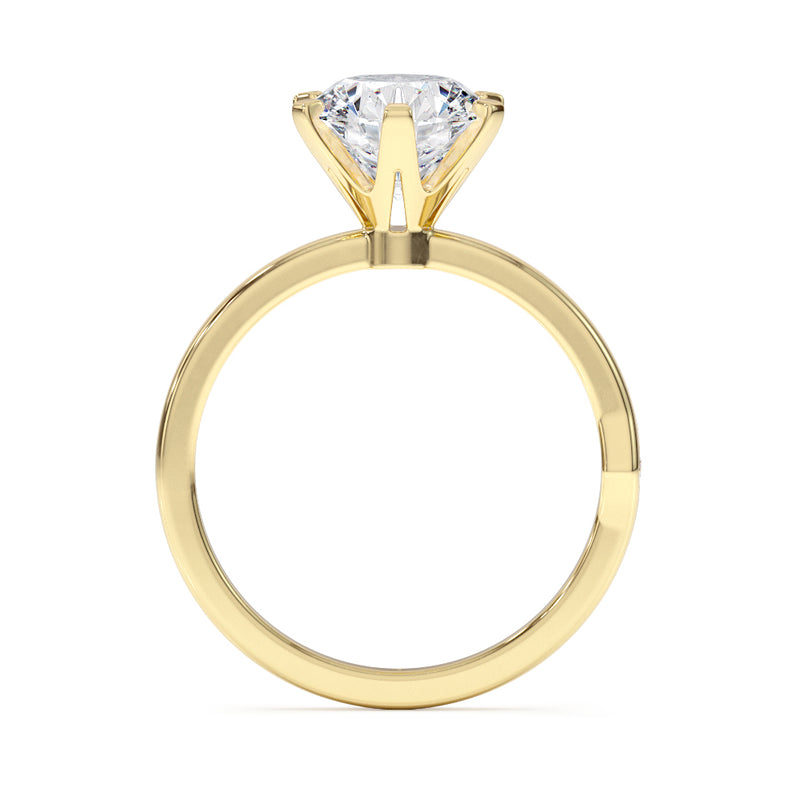 טבעת אירוסין כרמן 2 קראט - זהב צהוב