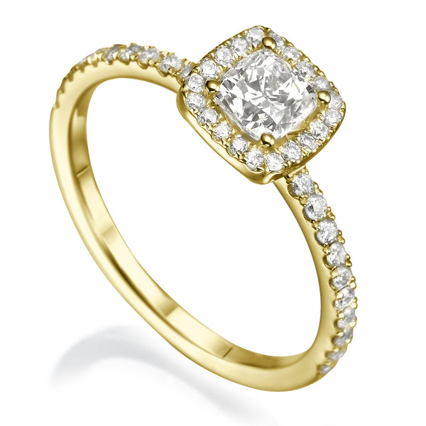 טבעת אירוסין אליס זהב צהוב