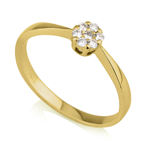 טבעת אירוסין ג'יזל זהב צהוב