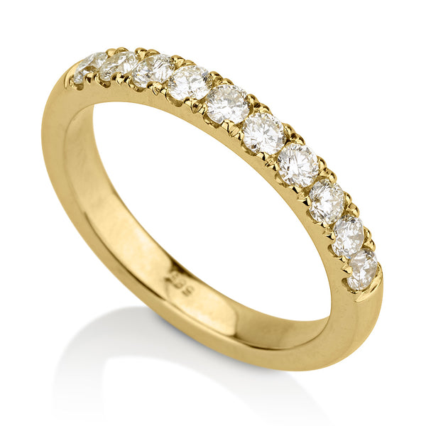 טבעת יהלומים הלן זהב צהוב