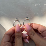 טבעת פרינסס יהלומים וספיר 2.5 קראט