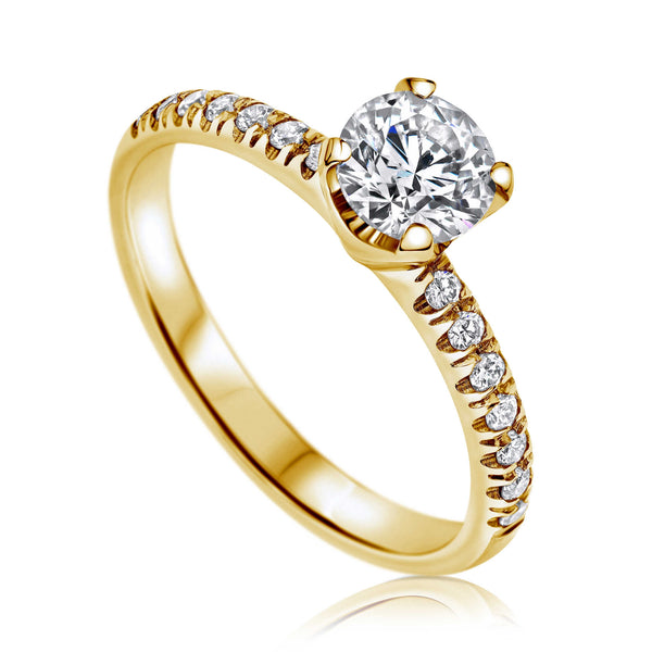 טבעת אירוסין אשלי זהב צהוב