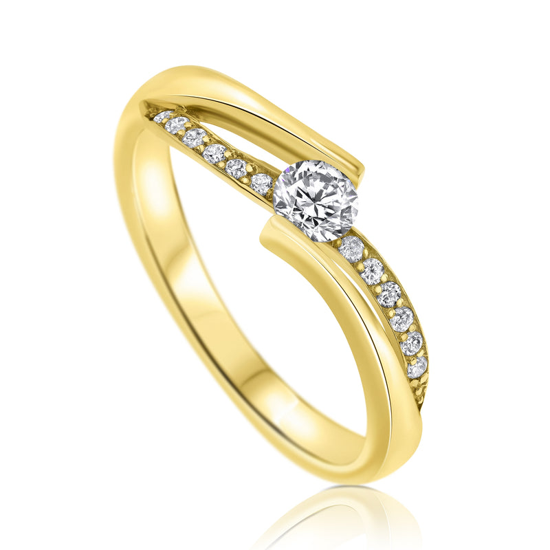 טבעת אירוסין ענת עדינה זהב צהוב