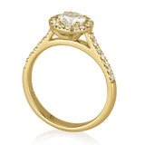 טבעת אירוסין רובין זהב צהוב