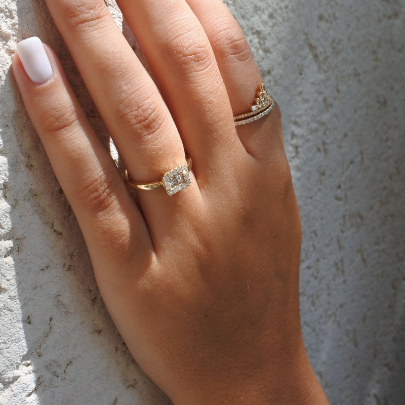 טבעת יהלומים Olivia זהב צהוב